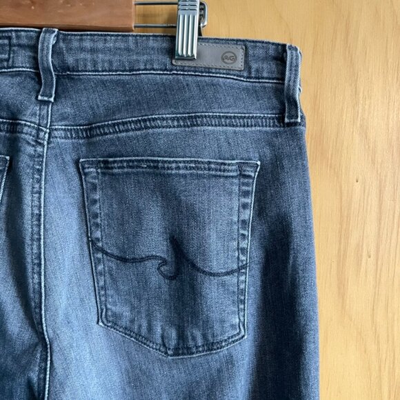 AG Adriano Goldschmied Prima Ankle Cigarette Size 30 R Gray Denim Split Hem - Picture 3 of 11